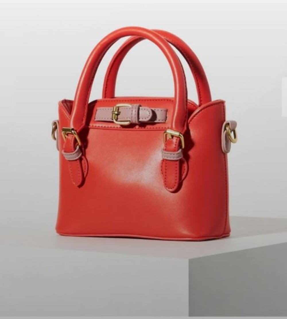 Anthropologie Agathe Mini Satchel Crossbody Bag Remi/Reid- red/orange Coral